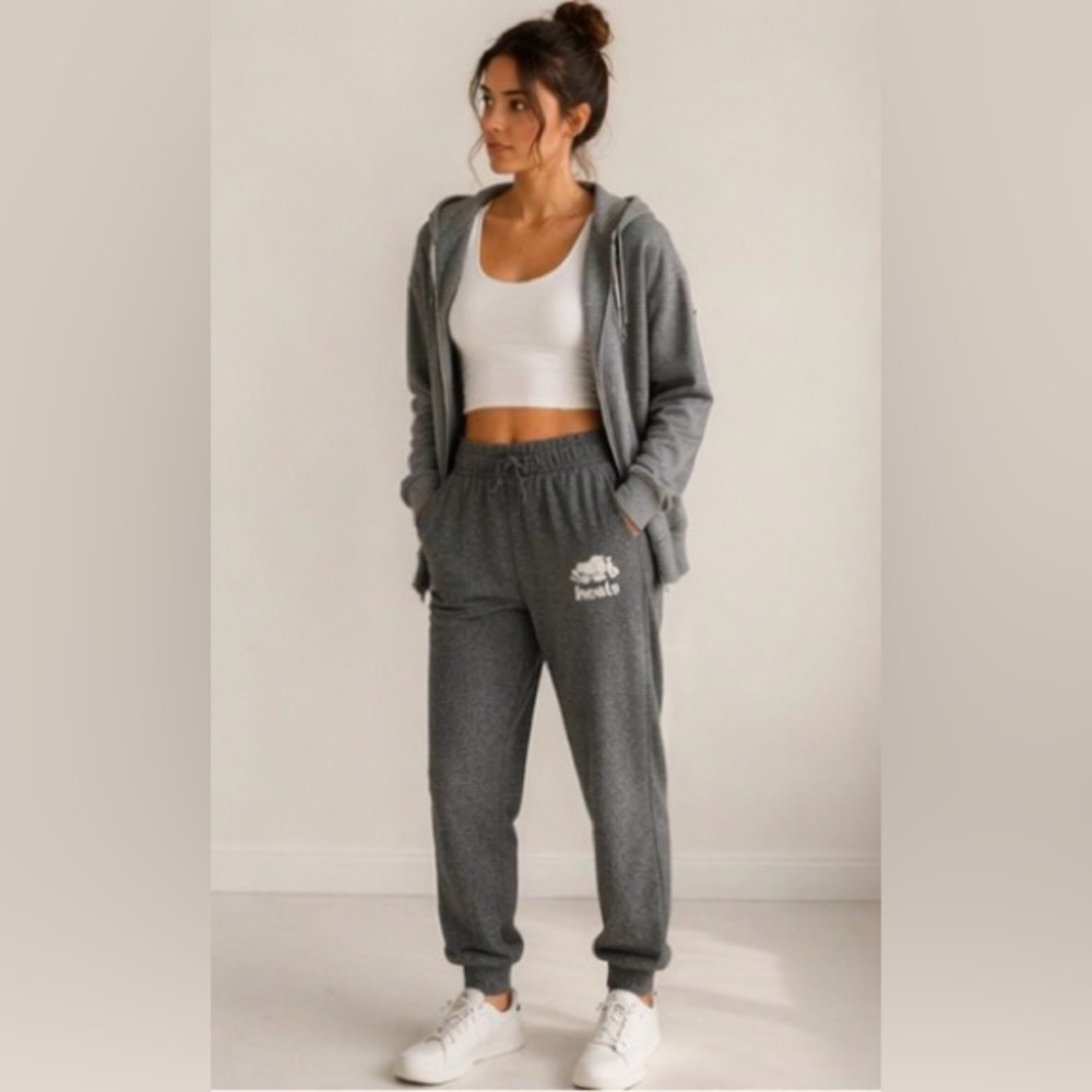 Roots women Charcoal Heather Sweatpants with Logo